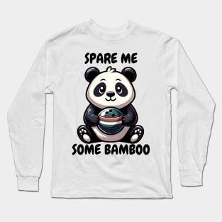 Bowling panda bear Long Sleeve T-Shirt